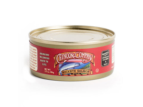 3.75 oz. Canned Skinless-Boneless Wild Sockeye Salmon.