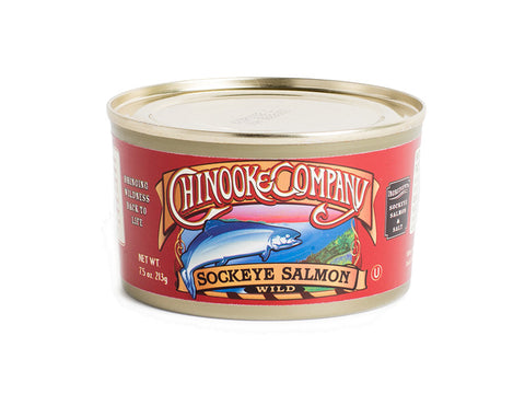 Traditional 7.5 oz. Canned Wild Sockeye Salmon - WILDLY POPULAR!!